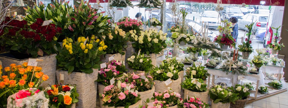 Grand assortiment de fleurs fraîches