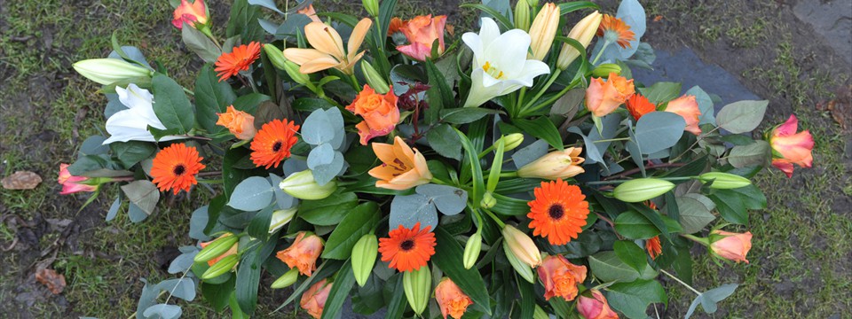 Montage de fleurs fraîches