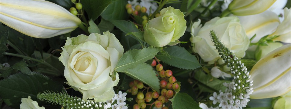 Montage de fleurs fraîches - détail